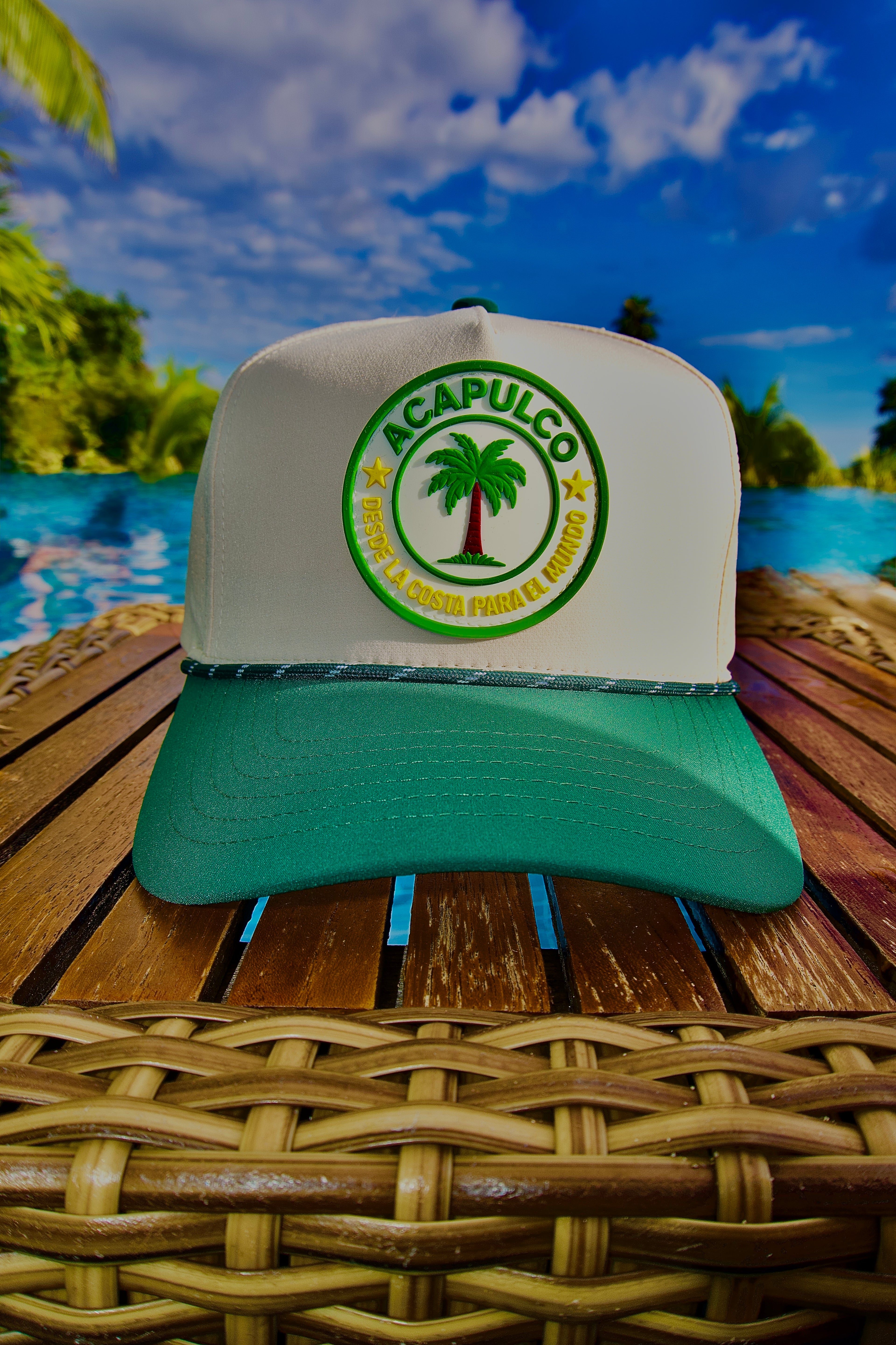 ACAPULCO Snapback – Jungle Green, Sunset Pink